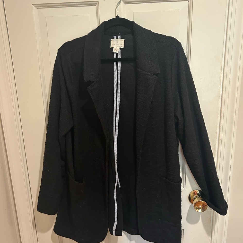 Caslon Black Textured Blazer